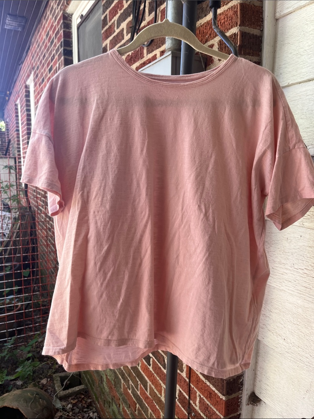 Eileen Fisher Peachy pink  cotton Short-Sleeve Tee